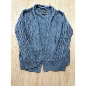 Blue Cable Knit Cardigan
